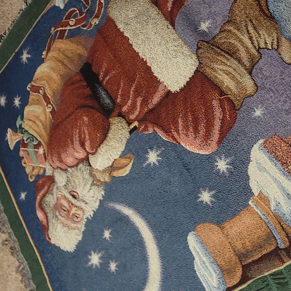 Vintage Avon CHRISTMAS Santa Blanket